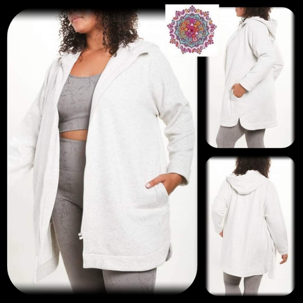 Mono B plus lined zip hoodie